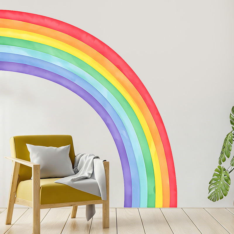 Pvc Panel Background - Pegatinas de pared de arcoíris grandes,